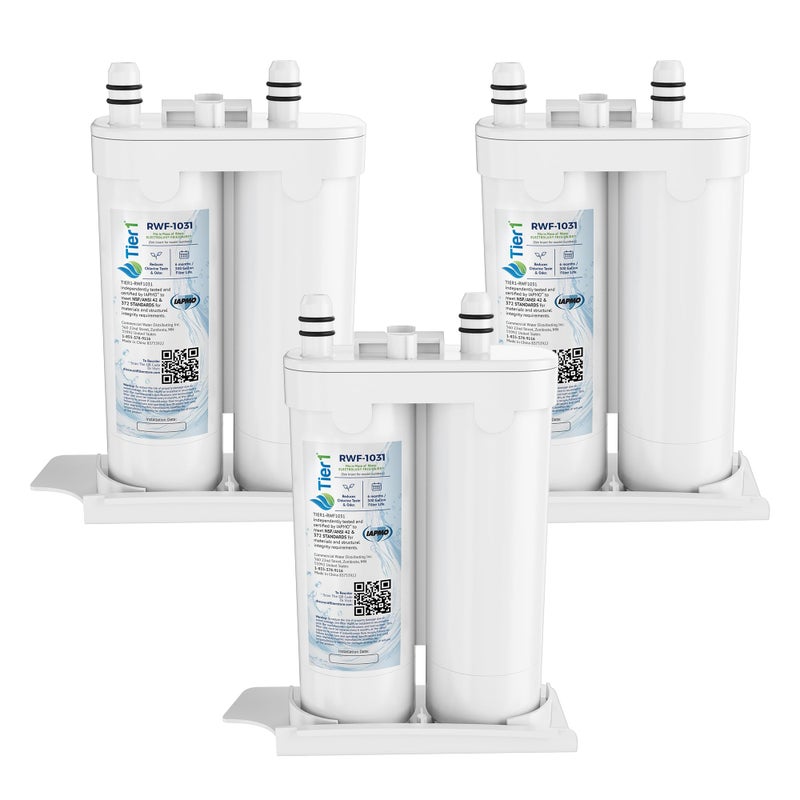 Tier1 RWF1031 WF2CB Refrigerator Water Filter | Replacement for PureSource2 WF2CB & EWF01 Fridge Filter - Up to 18 Months Supply | Easy Install | Odor Control | Clean & Great Tasting Water (3-pk) - Image 1